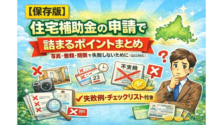 【保存版】住宅補助金の申請で詰まるポイントまとめ